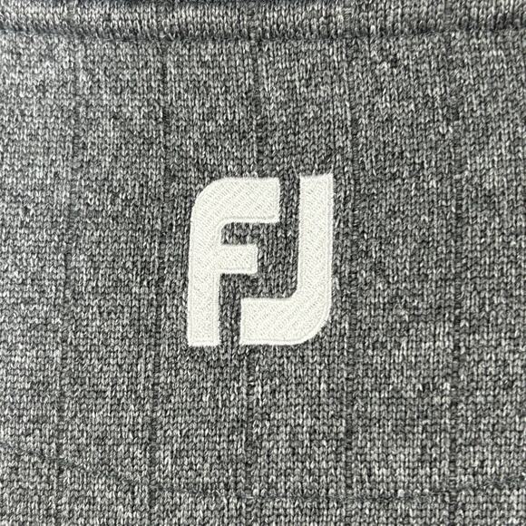 FootJoy 1/2 Zip Pullover Sweatshirt Drop Needle Gray Embroidered Sleeve Sz 2XL - Picture 5 of 6